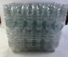24 Count Clear 2x6 Tri-Fold Large Egg Cartons  READ  Plastic Craft Cartons