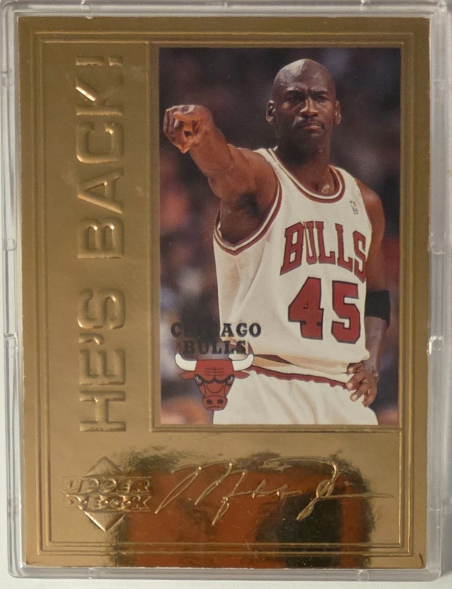 1996 Upper Deck Michael Jordan #45 He's Back 22 Karat Gold SP 3929