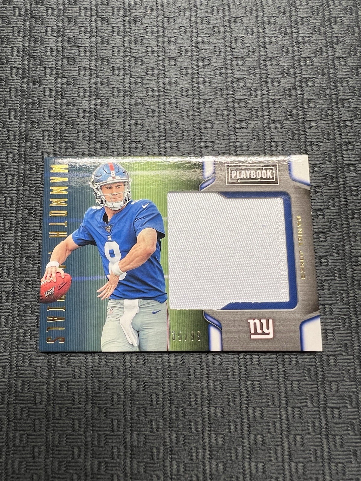 Daniel Jones Panini Playbook Mammoth Materials #MM4 Base