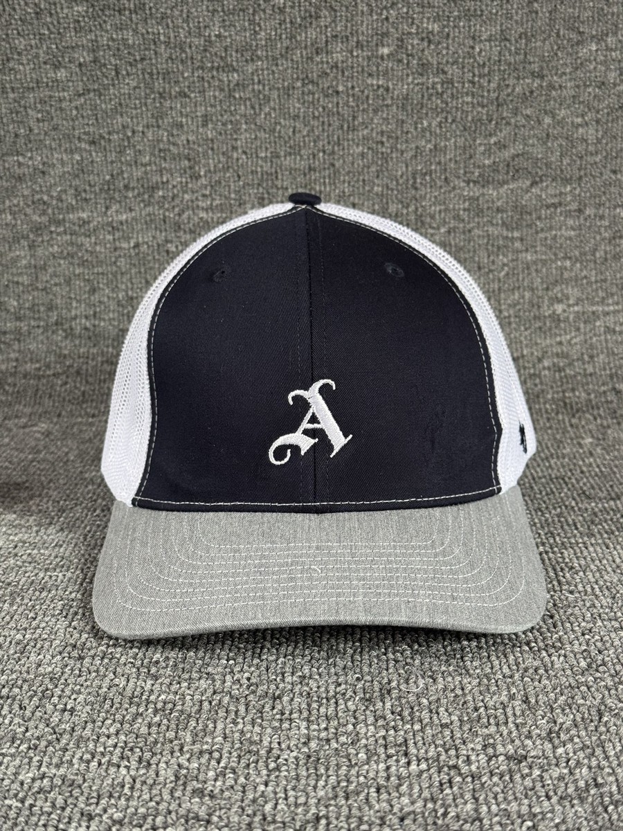 '47 Brand A Trucker Snapback Hat Navy White Gray Curved Brim Adjustable