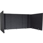LUMEAH ADJUSTABLE DESK SCREEN WITH RETURNS POLYESTER ASH LUAD48301A