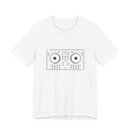 POP Culture Classics Series DJ Turntables Unisex Jersey Short Sleeve T-Shirt - Picture 6 of 55