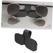 Sunglass Holder for Car Double Clip, Sunglasses Clip for Car Visor, Black
