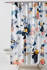 NWOT Anthropologie Botanica Shower Curtain
