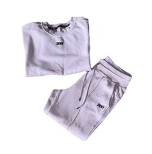 DKNY Juniors Jogger Set Lavender Size M Comfy Sweatshirt Top And Bottom