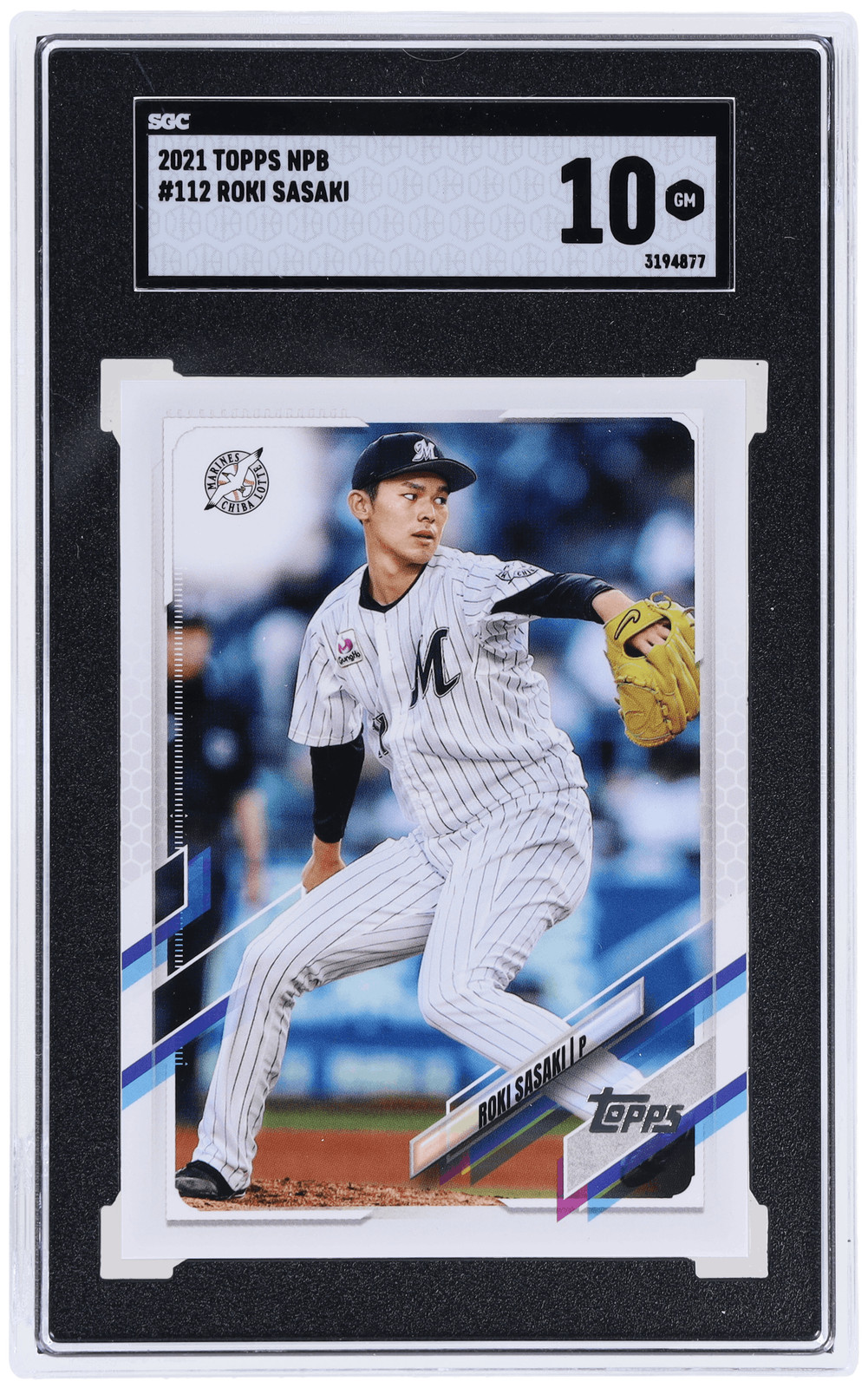 2021 Topps Npb Roki Sasaki #112 SGC 10