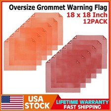 12 Pack Oversize Load Traffic Safety Flags Warning Signs 18 x 18 Inch For Truck