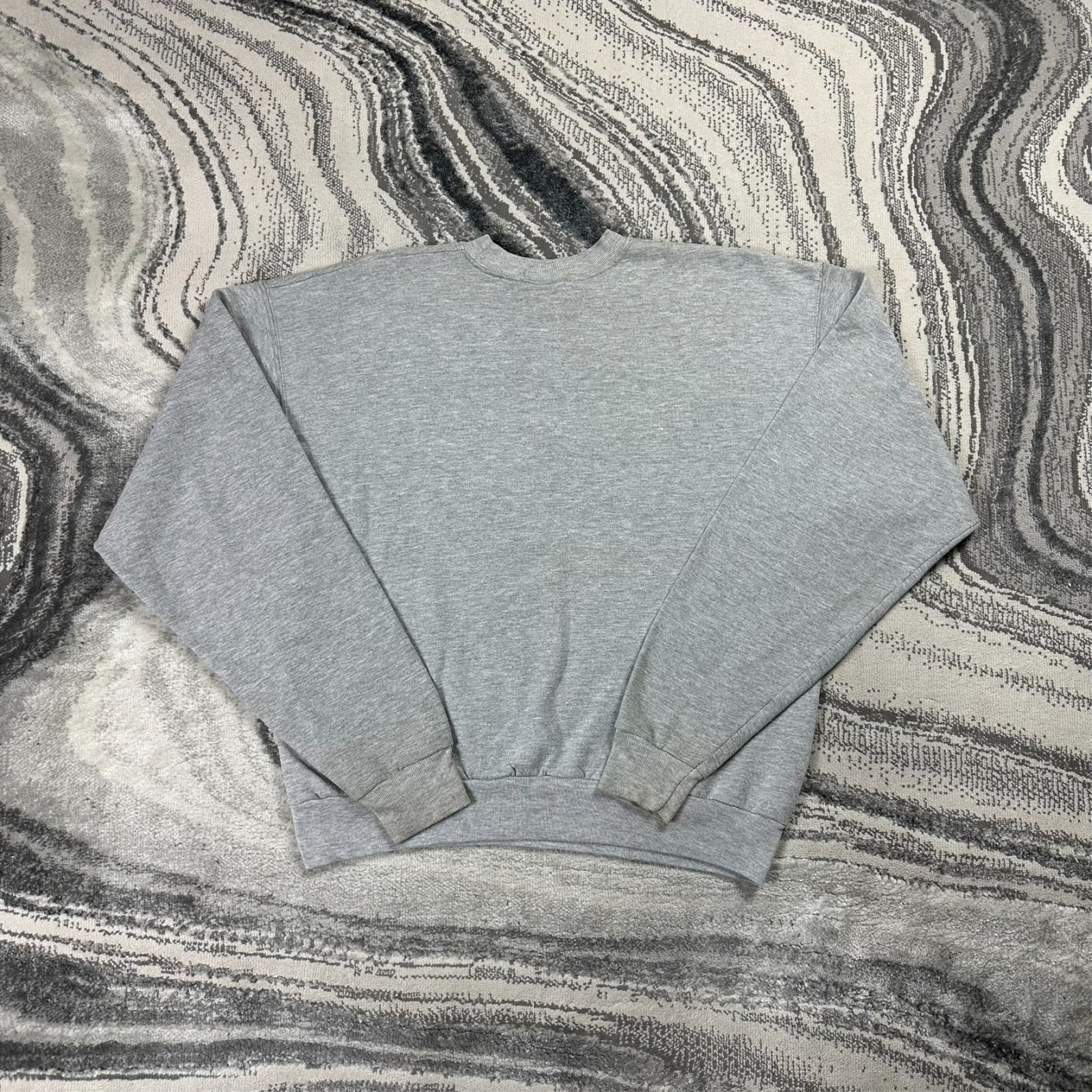 VTG Hanes 90s Grey Las Vegas Nevada Palm Tree Graphic Medium Pullover Sweatshirt image 10