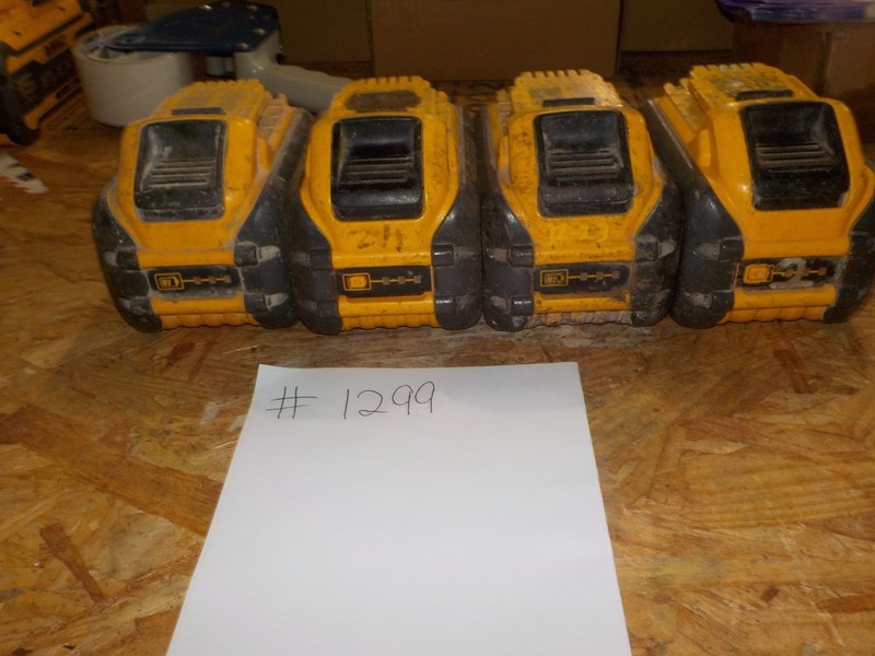 Dewalt 20v Lot 4 9ah Flexvolt  batteries for parts/repair # 1299