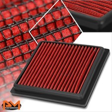 For 09-17 Nissan 370z 3.7L Reusable Multilayer High Flow Drop In Air Filter Red