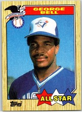 #612 George Bell, Toronto Blue Jays 1987 Topps All-Star Base