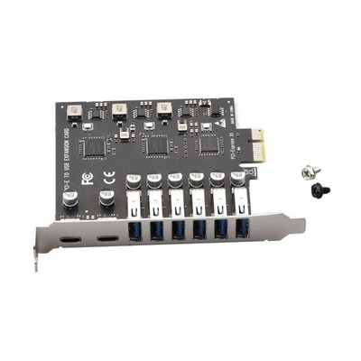 Erweiterungskarte PCI-E auf 8 Ports USB 3.2 Gen1 Controller Typ C 5Gbps Adapter