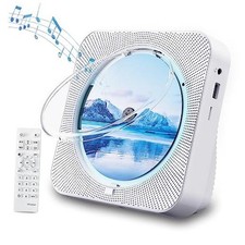 CD Player Portable Bluetooth 5.1 Desktop CD Player with HiFi Sound White