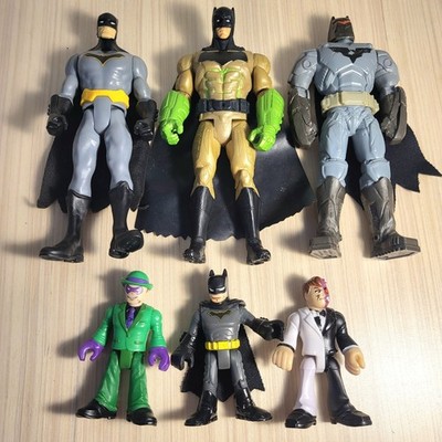 Batman Action Figure Toys, Riddler, Two-Face, Lot Of 6, AS IS