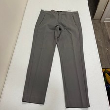 Banana Republic Addison Grey Tailored Ankle Zip Trousers Dress Pants Size 12