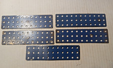 Gilbert Erector Set Part MF 1" x 5" Blue Painted Steel Base Plates: 5