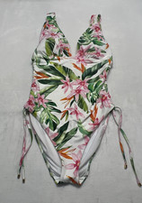 NWT Lauren Ralph Lauren Womens 16 Tropical Floral One-Piece Swimsuit