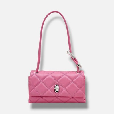 Marc Jacobs Women's Pink Quilted Diamond Mini Dual Shoulder Bag