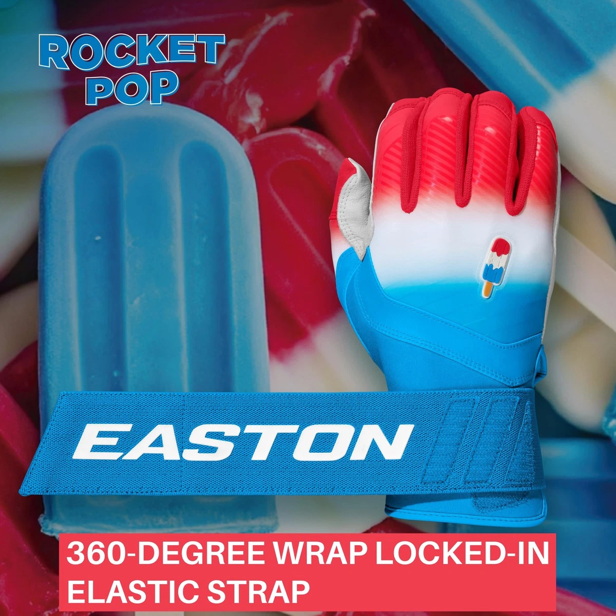 Easton Walk-Off Ethos Locked-In Baseball Schlaghandschuhe Kompression Handschlaufe