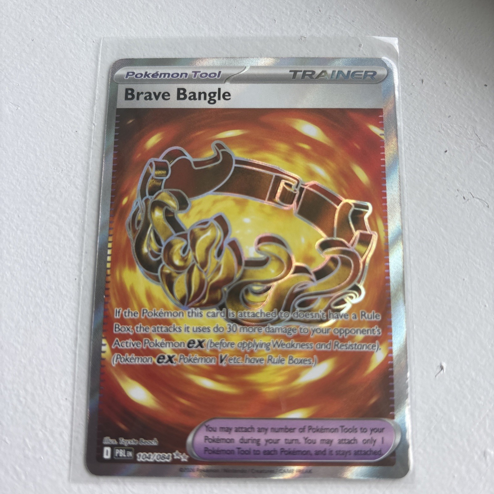 Brave Bangle 104/084 Full Art Ultra Rare Pokemon Pitch Black ME05 NM English
