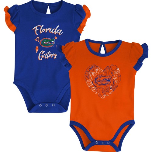 Girls Newborn & Infant Royal/Orange Florida Gators Too Much Love Two-Piece