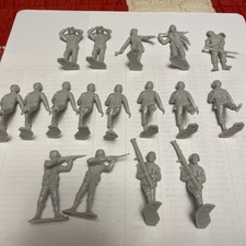 Vintage 1963 Louis Marx German Soldiers Lot Of 17