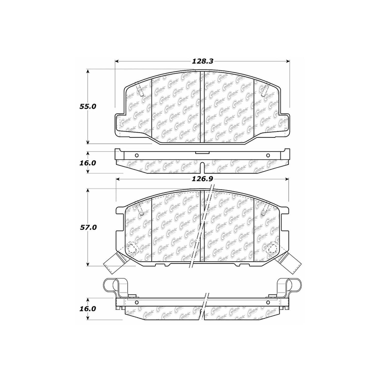 For 1987-1988 Lotus Esprit | Centric Front Disc Brake Pads | Ceramic