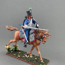 Painted French hussar figure 60 mm 1/30, Napoleonic metal miniature VID SOLDIERS