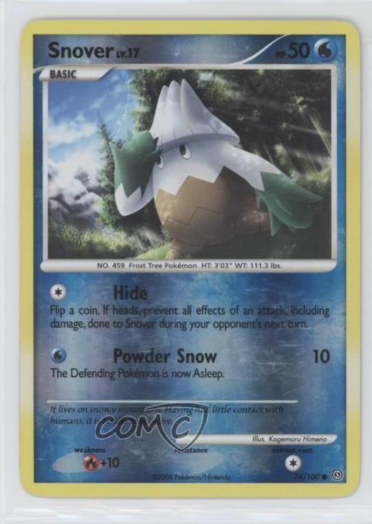 Snover Reverse Foil Pokémon Diamond & Pearl Stormfront #74 2008