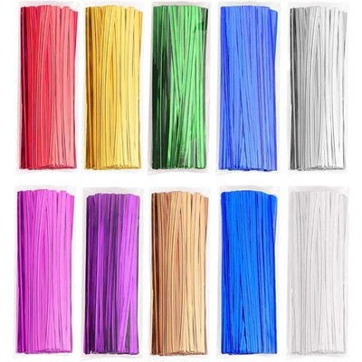 1000 Pcs Metallic Twist Ties 10 Colors for Gift Wrapping Bags Bread Candy Treat