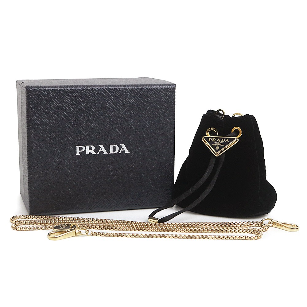 PRADA 1NR016 Mini Chain Triangle Drawstring Bag V… - image 2