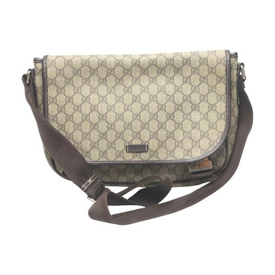 GUCCI 201732 GG Plus GG Supreme Canvas Brown All seasons Shoulder Bag #PB16299
