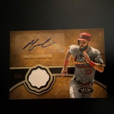 Topps Tier One Autograph Relic Matt Carpenter #T1ADR-MC /70 Cardinals 2019