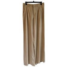 Forever 21 Neutral Beige Wide Leg Flowy Lyocell Pleated Pocket Pants NWT Size L