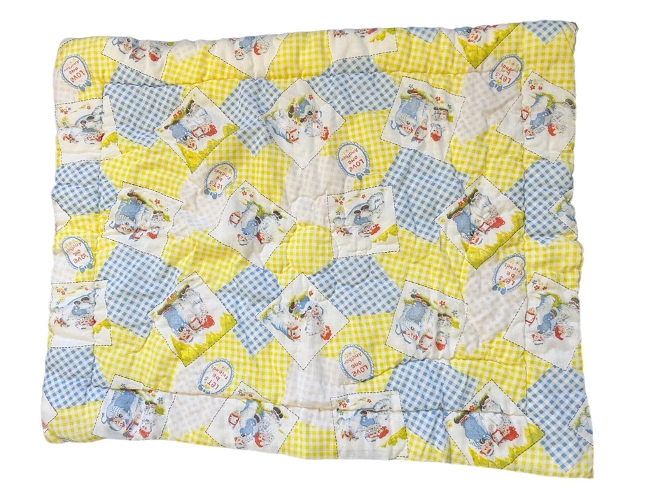 Manta Edredón Bebé Raggedy Ann Andy 30x40 Escena Caballo Let’s Be Friends Love One Foto 2 de 4