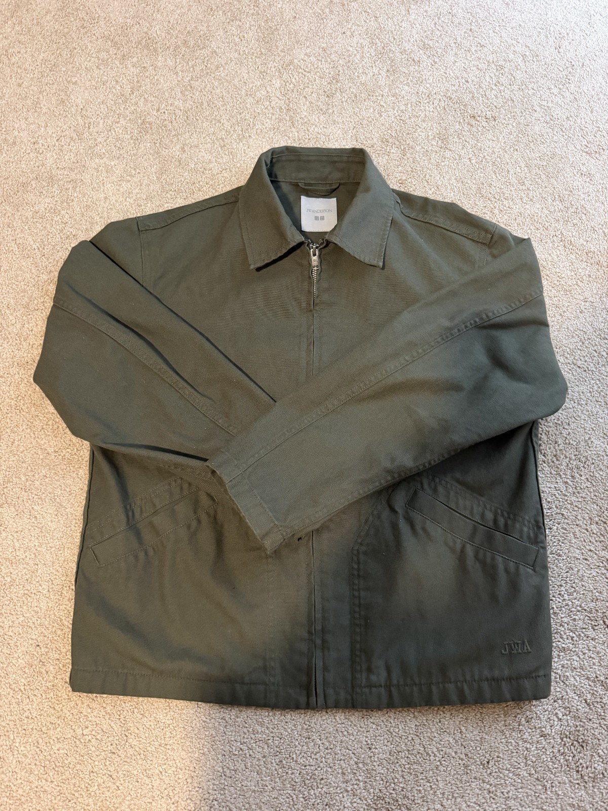 Uniqlo X JW Anderson Men's Medium Full Zip Olive Green Blouson - second product detail image