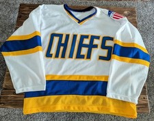 Charlestown Chiefs Home Hockey Sweater Jersey Lg - Slapshot Hanson Brothers 