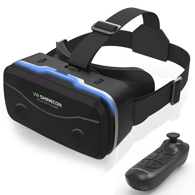 COCERKET 3D VR Headset for 4.7-7'' Smartphones, Bluetooth Gamepad Black