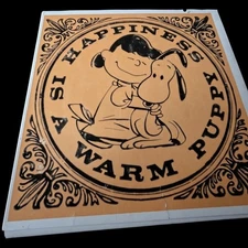 1st Edition Happiness Is A Warm Puppy HC/DJ Charles M Schulz - Excellent Copy