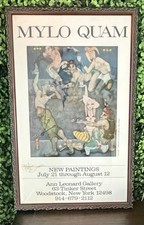 MYLO QUAM ORIGINAL AUTHENTIC AUTOGRAPHED PRINT 1990 WOODSTOCK NY EXHIBITION