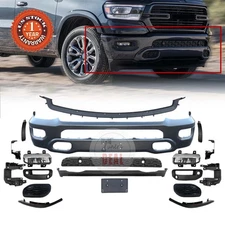 Fit 2019-2024 RAM 1500 Front Bumper Kit Cover Face Body with Fog Lights Steel