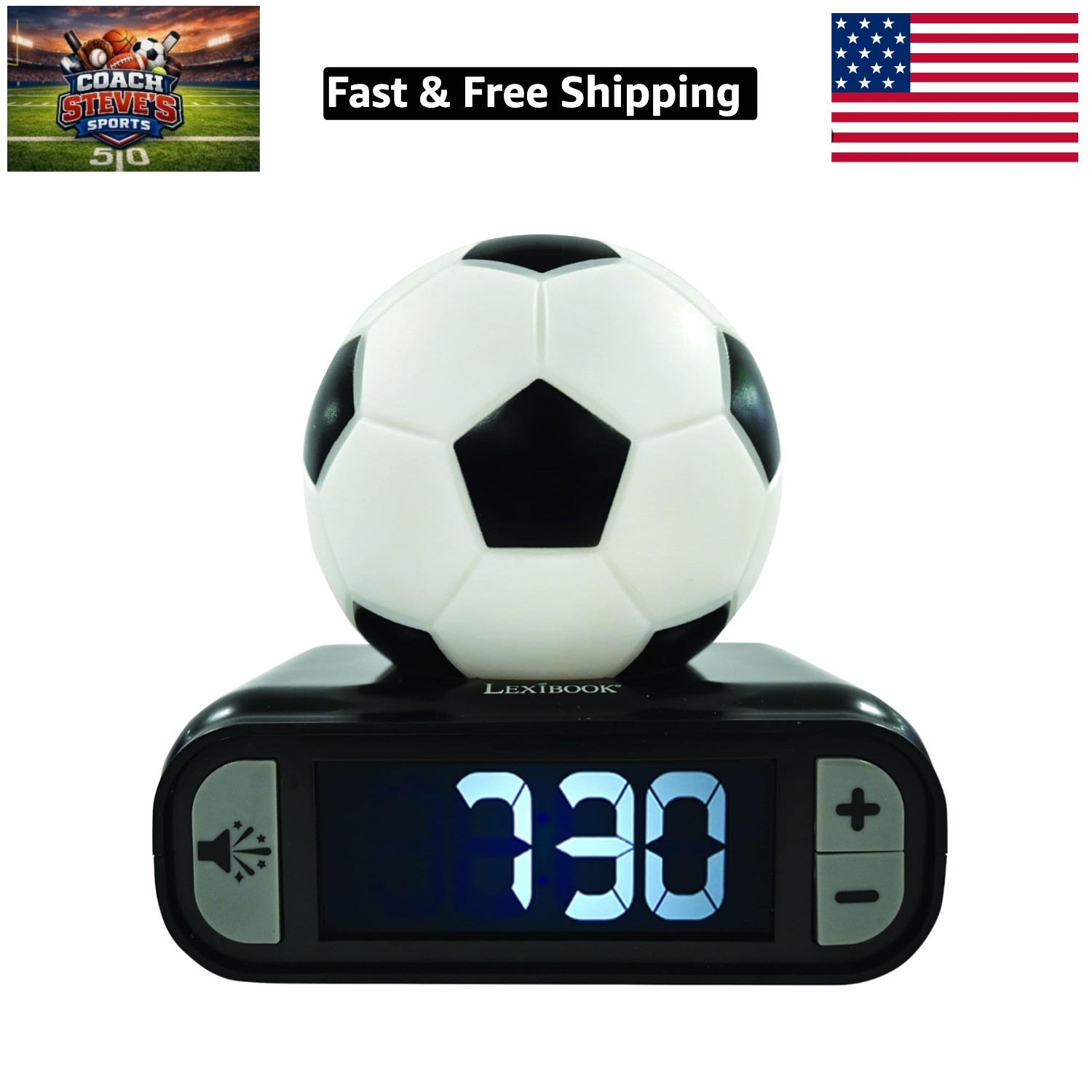 With Night Light Snooze, Clock, Luminous Socc...