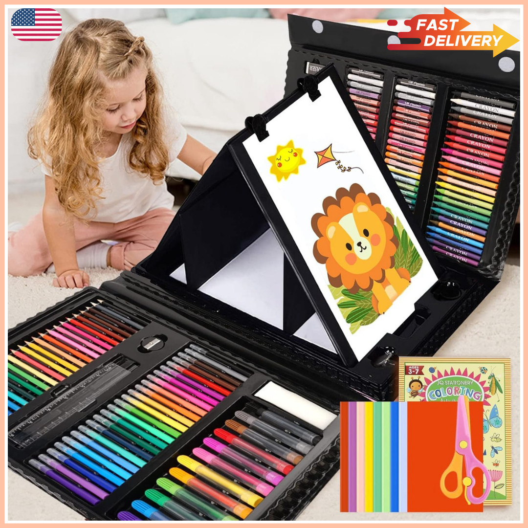 208pcs Art Set Professional Drawing Painting Supplies Kit for Adults Kids Artist