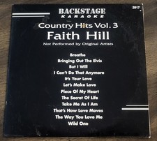 CDG Faith Hill Backstage Karaoke Volume 3 2917 ALL THE HITS 12 Songs