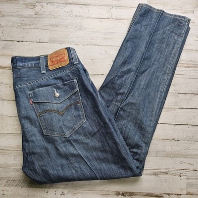 Levi’s / ボトム/38/コットン Levis 514 Slim Straight Men's 38x32 Flap Pocket Denim Blue Jeans
