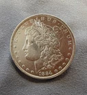 1884 Morgan Silver Dollar ~ AU ABOUT UNCIRCULATED 90% Silver $1 US Coin Cleaned