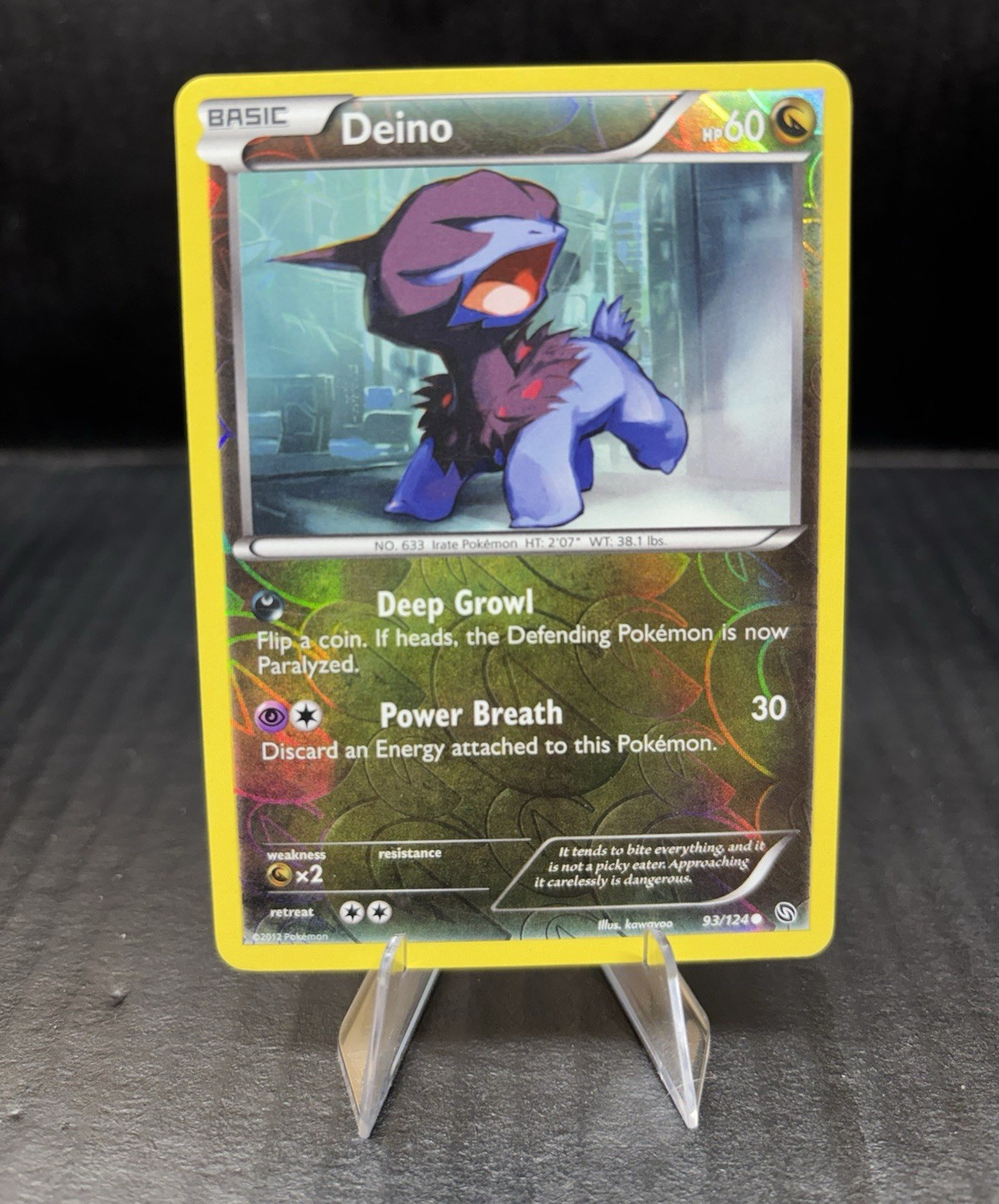 Pokemon TCG Deino 93/124 Common Dragons Exalted Reverse Holo 2012 60 HP