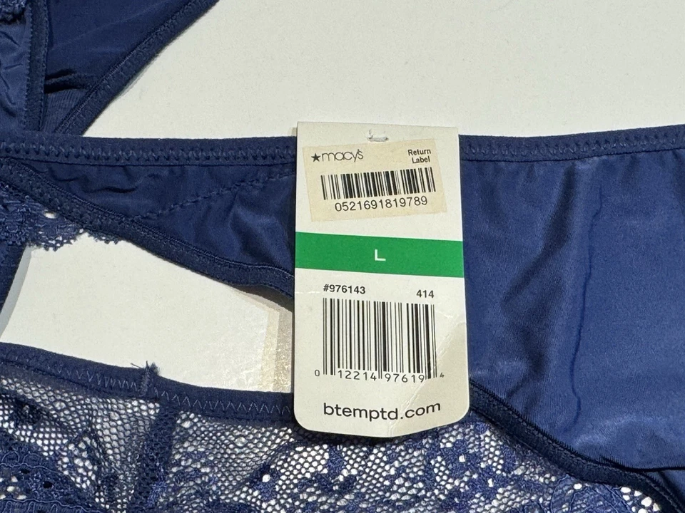 NWT 2 Pairs b.Tempte'd by Wacoal Thong Panties Size L Blue Style 976143 - Image 4 of 4