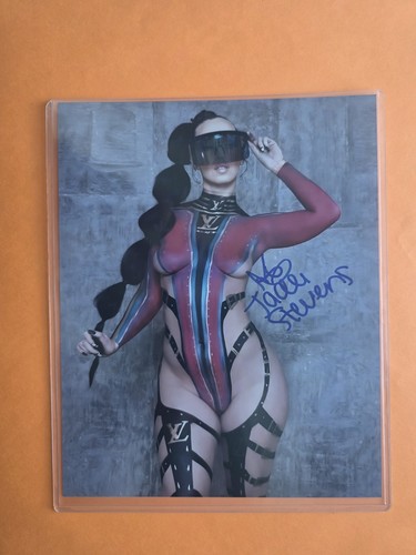 Jada Stevens Hand Signed 8x10 Photo Adult Film Star Autograph Signature Model 