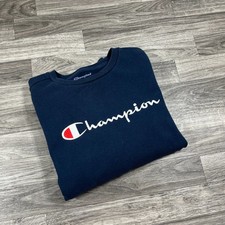 CHAMPION Crew Neck Pullover Dark Blue Activewear Sweatshirt Boy's Size L
